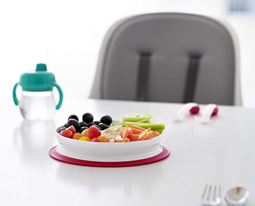 Plato Dividido OXO Tot Rosa Stick & Stay