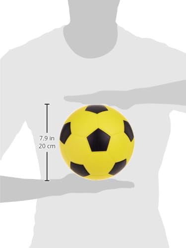 Champion Sports - Pelota de fútbol de Espuma de Alta Densidad, Color Amarillo, Negro, 4