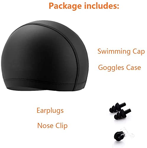 Gafas de Natación NEWKIBOU Negro Resistente al Agua Antiniebla UV para Adultos y Niños