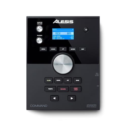 Alesis Command Mesh SE Kit - Set de Batería Electrónica, parches de malla doble zona, conexiones MIDI USB, 600 sonidos batería eléctrica y acústica