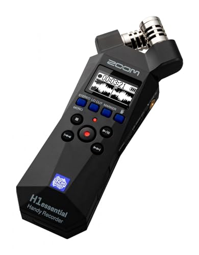 Grabadora Estéreo Zoom H1essential Blanca con Micrófonos X/Y y Flotador de 32 Bits para Músicos y Creadores