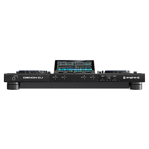 Denon DJ PRIME 4+ Controlador DJ Autónomo con Separación de Stems en 4 Decks, Streaming por WIFI, Mezclador, Pantalla Táctil 10.1", Control de Luces