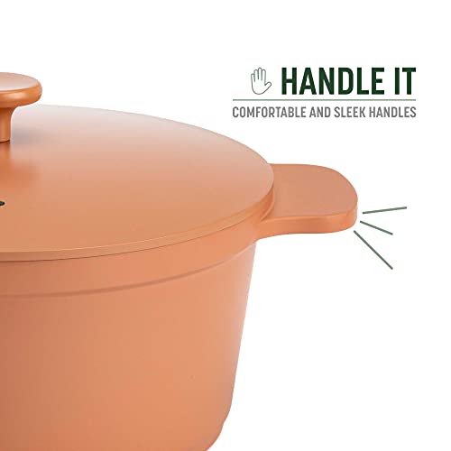 Goodful - Olla todo en uno, antiadherente de revestimiento múltiple, horno holandés fundido de alto rendimiento con tapa a juego, estante para asar y volteador, hecha sin PFOA, utensilios de cocina