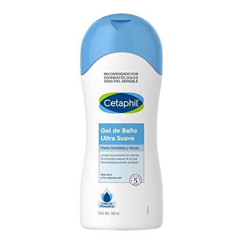 Cetaphil Gel de Baño Corporal 1 pz 500 ml Limpia Suavemente sin Afectar la Humedad Natural de la Piel Recomendada por Dermatólogos para Piel Sensible