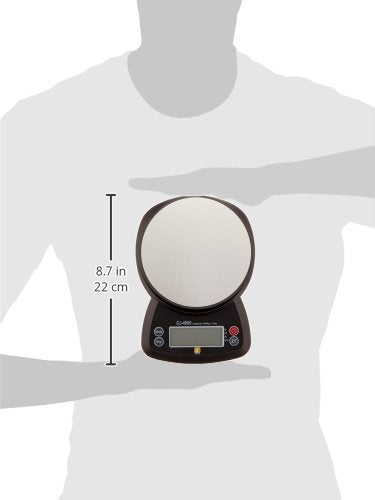 Jennings CJ-4000 - Báscula digital compacta (4000 g x 0,5 g, adaptador de CA, color negro