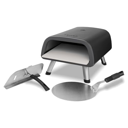 Newair - Horno eléctrico de pizza de 12 pulgadas, máquina para hacer pizzas en el hogar y al aire última intervensión, horno de convección de 1850 W, bandeja para pizza, estufa portátil resistente al
