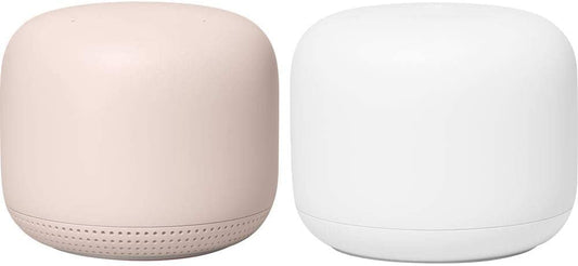 Google Nest WiFi - AC2200 (2ª generación) Router y sistema Wi-Fi de malla de punto de acceso añadido (paquete de 2, arena)