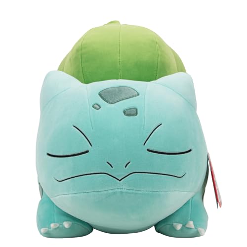 Peluche Pokemon Bulbasaur Felpa Premium 18 Pulgadas en Postura para Dormir