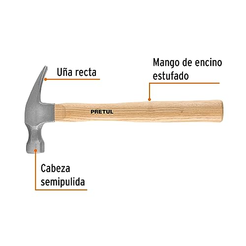 Martillo Pretul Acero Uña Recta 16 oz