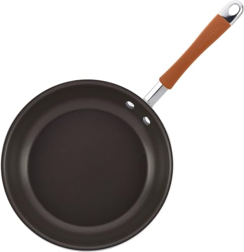Batería de Cocina Rachael Ray Cucina Anaranjado Calabaza Antiadhesiva de Porcelana Dura 12 Piezas