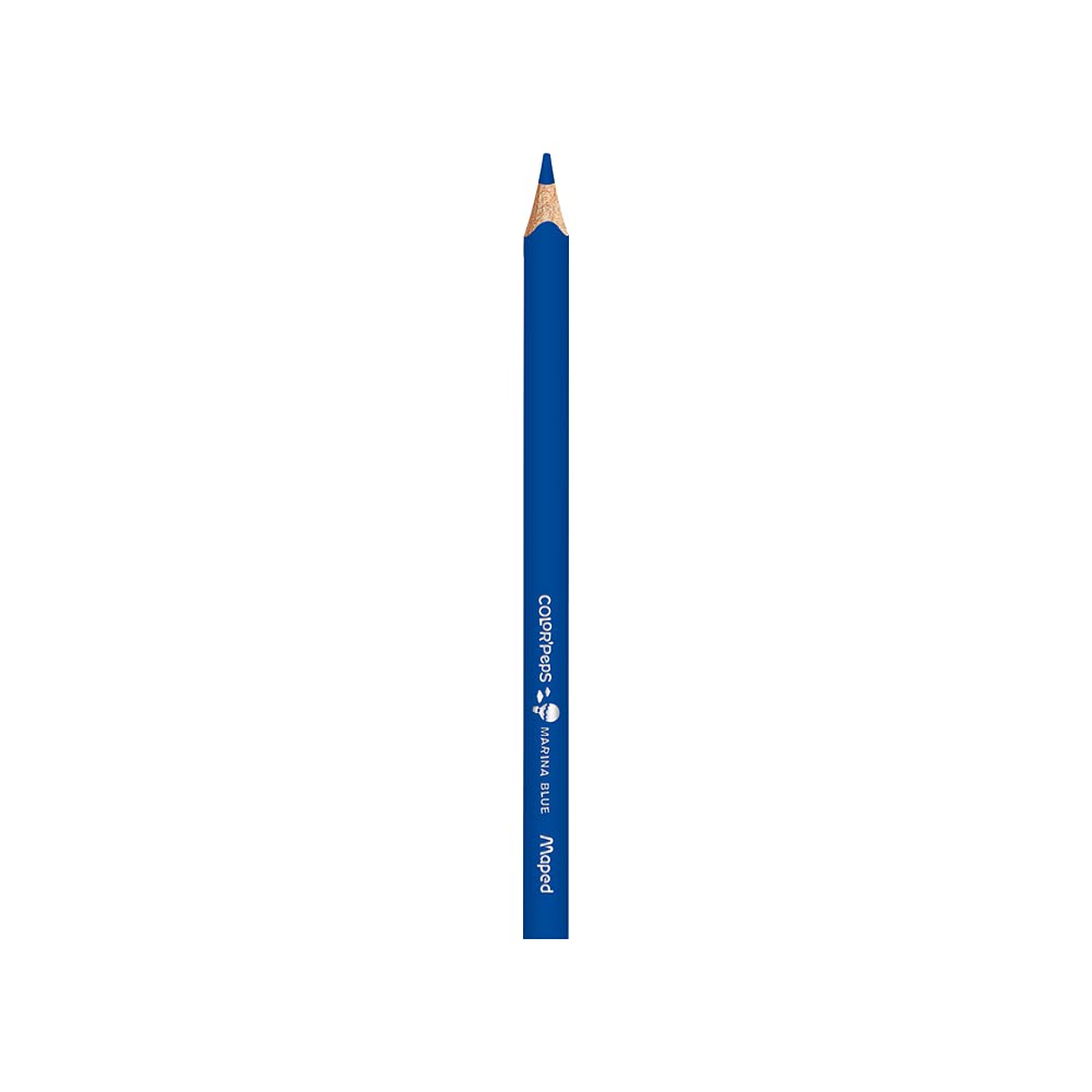 Maped Color'Peps - Lápices de madera para colorear, mina suave y resistente, triangular para un mejor agarre, fácil de usar, 12 colores brillantes jumbo de 4,7 mm