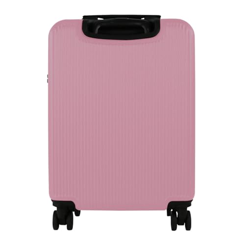 Bagiau Maleta de viaje carry on 20" rígida con 8 ruedas y candado integrado - Color rosa