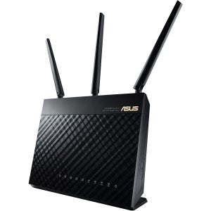 Asus Router AC1900 RT-AC68U, inalámbrico, Dual band, 5 puertos Gigabit Ethernet, 2 puertos USB 3.0 y compatibilidad con AiMesh para sistema WiFi en malla