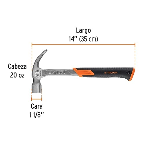 Martillo Truper Expert MXC-20 Negro forjado en una pieza uña curva
