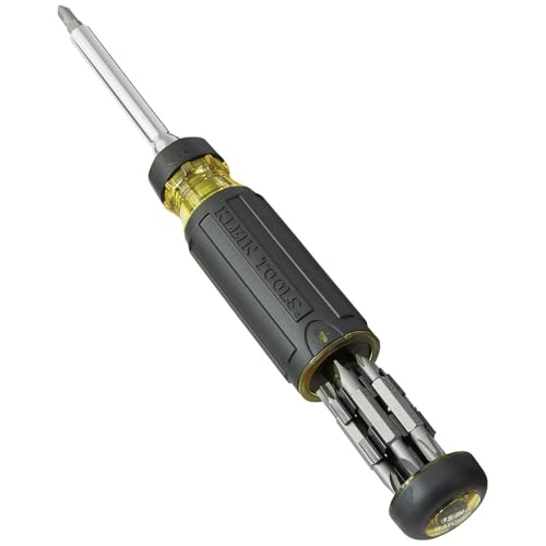 KLEIN TOOLS 32305 | Desarmador multipuntas| 15 en 1 con matraca | Destornillador ergonómico con puntas intercambiables y almacenamiento integrado | Ideal para todo tipo de tornillos
