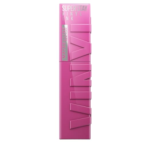 Maybelline Labial líquido brillante de larga duración, Superstay Vinyl Ink tono Edgy 165, 4.2ml