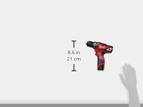 Milwaukee M4 2407-22 Taladro Atornillador Inal 3/8" 12 V 450-1500 Rpm 250 In/Lb Inal 2 Bat M12 Cp1.5 Carg Bolsa