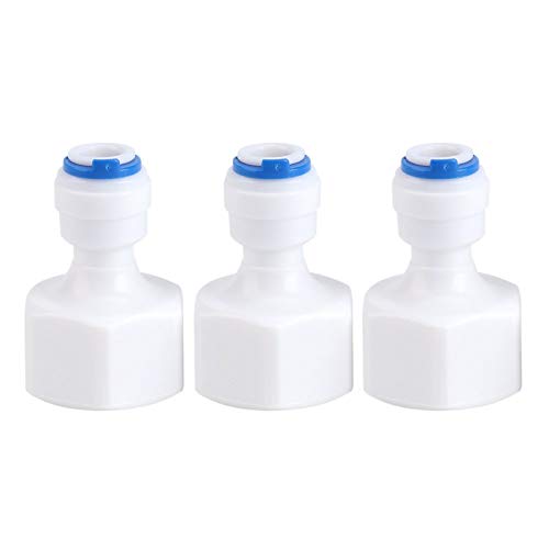 Mumusuki 6pcs 1/4" OD a 1/2" conector rápido hembra para filtro de agua de ósmosis inversa