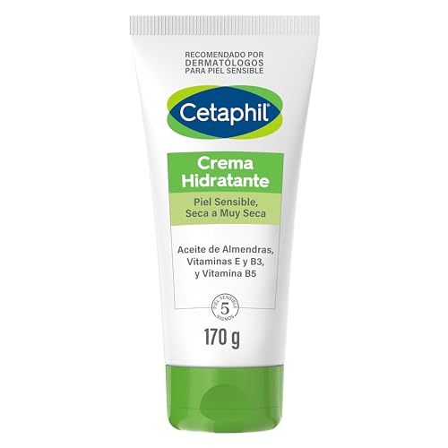CETAPHIL Crema Hidratante 170g hidratación intensa y duradera hasta por 48 horas desde la 1era aplicaciòn Recomendada por Dermatólogos para Piel Sensible.