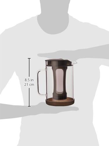Cafetera de Vidrio Primula Pace Negro con Tapa Hermética para 6 Tazas