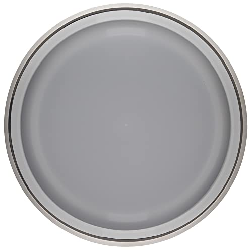 Le Creuset - Juego de 3 cuencos para mezclar anidados con base de silicona antideslizante y tapas herméticas de plástico, tamaño grande, acero inoxidable