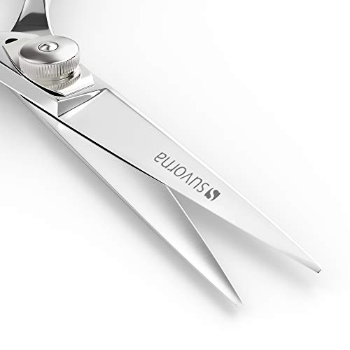 Tijeras profesionales para el cabello Suvorna - Tijeras de barbero para cortar el cabello - Tijeras de corte de filo afilado - Tijeras japonesas de acero inoxidable de 6.5" para mujeres y hombres