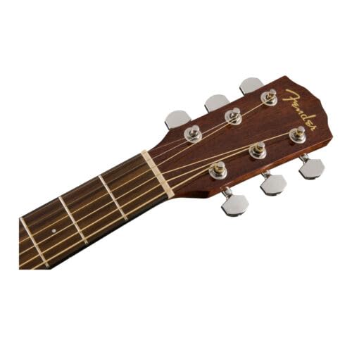 Fender Left-Handed Acoustic Guitar, CD-60S, with 2-Year Warranty, Dreadnought Classic Design with Rounded Walnut Fingerboard and Phosphor Bronze Strings, Glossed Natural Finish, Mahogany Construction