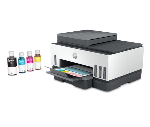 HP Impresora Multifuncional Smart Tank 750, Tinta Continua, Color, Wi-Fi, USB, Bluetooth, Dúplex (Doble Cara) & ADF Alimentador Automático, Impresión, escaneo, copiado (6UU47A)