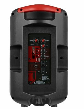 Kaiser Bocina MSA-7908MX Kit de Bafle Amplificador Inalámbrico Bocinas con Bluetooth y Micrófono Incluido, 6500 W de Potencia, Color Negro 8 Pulgadas