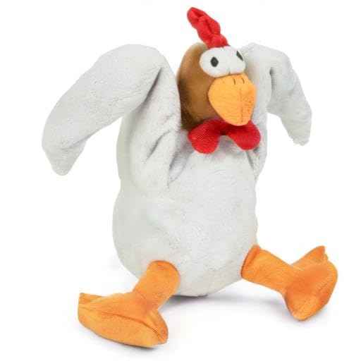 Godog Action Plush Pollo con Tecnología de Protección para Masticar Juguete Animado para Perro