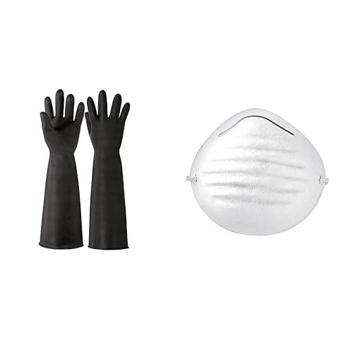 Guantes de Látex Industriales Truper Grandes y Mascarilla Tipo Concha Truper para Polvos Blíster 10 Piezas
