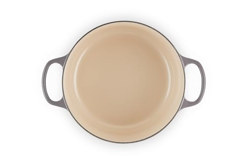 Le Creuset Signature Enameled Cast-Iron 5-1/2-Quart Round French (Dutch) Oven, Oyster