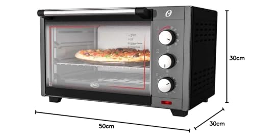 Horno Tostador Oster Plateado 30 Litros con 4 Funciones de Cocina Fácil