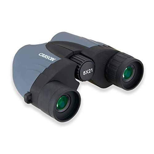 Carson Tracker 8x21mm Binocular Deportivo Compacto- Gris (TZ-821)