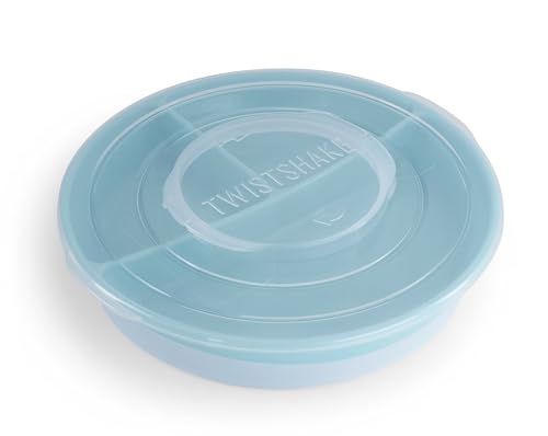 Plato Dividido Twistshake Azul Silicona Antideslizante para Bebés
