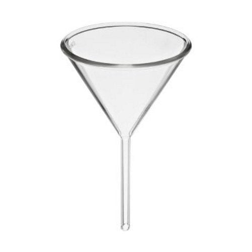 Embudo de Vidrio Borosilicato Karter Scientific 213V8 Transparente de Tallo Corto y Pared Pesada