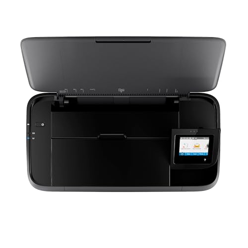HP Impresora OfficeJet 250 Portátil, Todo-En-Uno, Color, Wi-Fi, Bluetooth, Smart App, Imprime, Copia y Escanea, Negro (CZ992A)