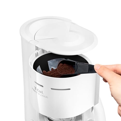 Cafetera de Filtro Permanente T-Fal Blanca con Sistema Antigoteo