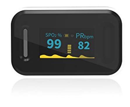 Oxímetro de Pulso Digital PR Oxímetro Negro con Monitor de Frecuencia Cardíaca