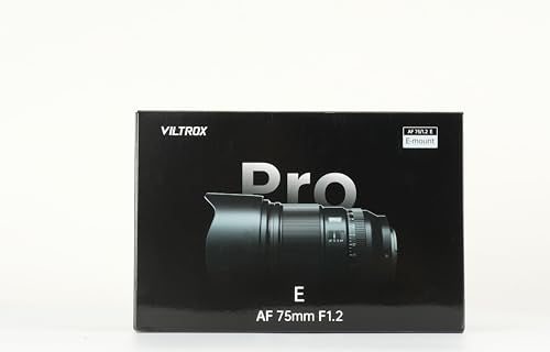 VILTROX PRO 75mm f/1.2 E para Sony e-Mount, 75mm f1.2 Auto Focus Prime Lente para Sony E Mount sin espejo a7 a6700 a6500