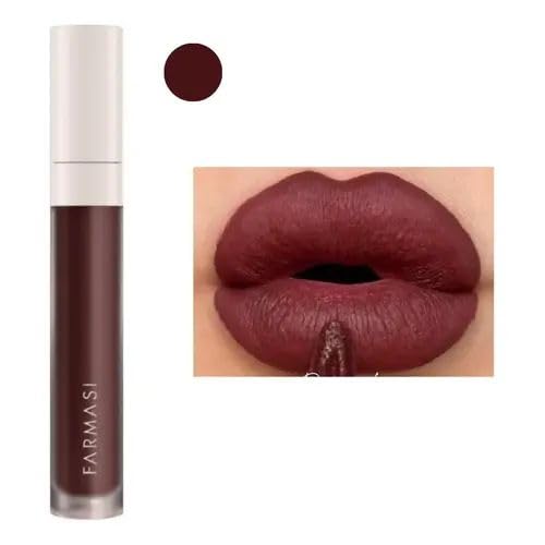 Farmasi Matte Liquid Lipstick - Chocolate 218 | Labial Líquido Mate Marrón Chocolate | Larga Duración hasta 12 Horas | Alta Pigmentación | Acabado Aterciopelado Sin Transferencia