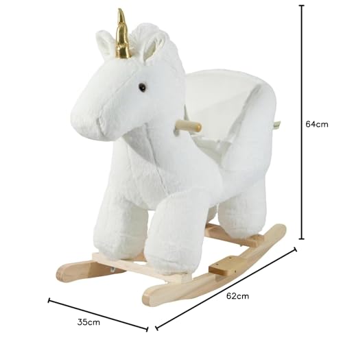 BAMBINETO Mecedora para Bebe Unicornio de Peluche