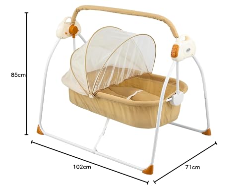 Cuna Mecedora Eléctrica SELECTSHOP Café para Bebé