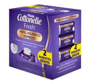 Papel Higiénico Húmedo Kleenex Cottonelle Fresh 6 Paquetes 42 Toallas