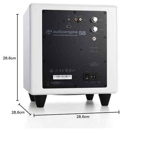 Audioengine S8: Altavoz subwoofer de 250 W con Amplificador Integrado para Audio doméstico