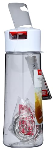 Botella de Plástico Whiskware Blanco a Prueba de Fugas con BlenderBall para Ensaladas Frescas y Caseras