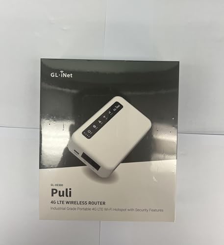 GL.iNet GL-XE300 (Puli) 4G LTE Industrial IoT Gateway, router/punto de acceso/extensor/WDS, OpenWrt, batería de 5000 mAh, OpenVPN, SSH remoto, WPA3, IPv6 (EG25G), versión global