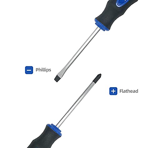 Juego de Destornilladores con Punta Magnética y Agarre de Cojín Profesional de 6 Piezas