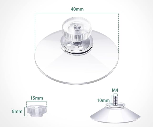 Ventosas de Vidrio PVC Transparente, Juego de 10 Anticolisión para Mueble Escritorio