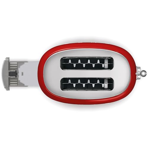 Smeg TSF01RDUS Tostadora 2 rebanadas, color Rojo